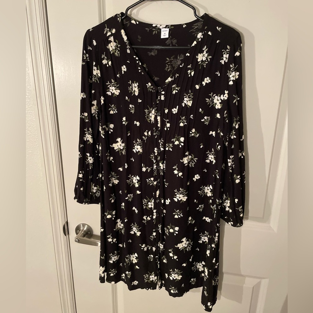 Black and floral dress